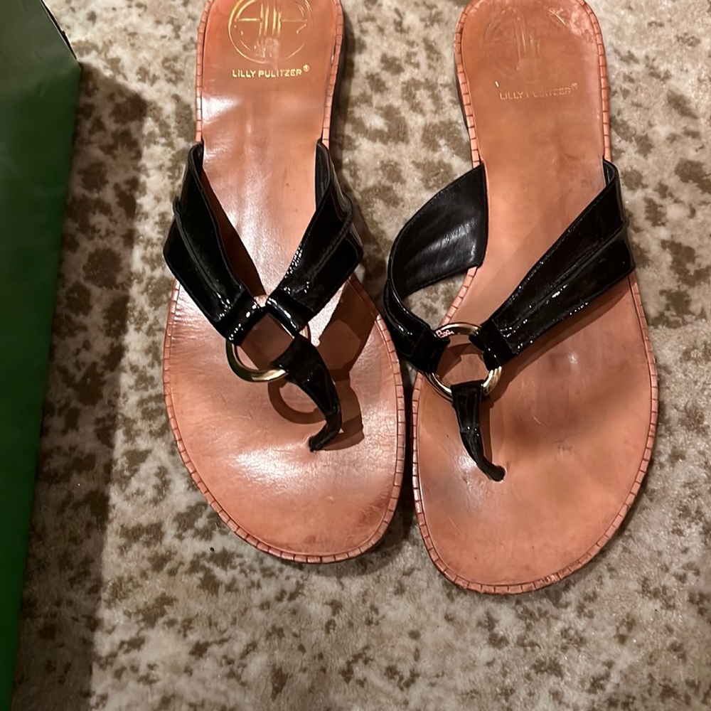 Lilly Pulitzer Black Sandals